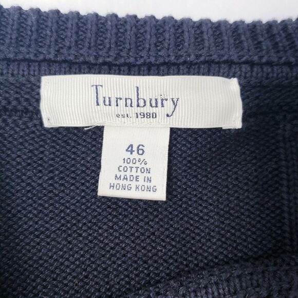 Turnbury Checkered Texture Knit Pullover Old Money Style Vintage Mens Sweater - Picture 5 of 5